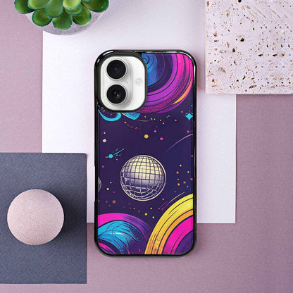 iPhone 16 Case — 1970s Disco Cartoon Art Pattern, Custom Printed Phone Case