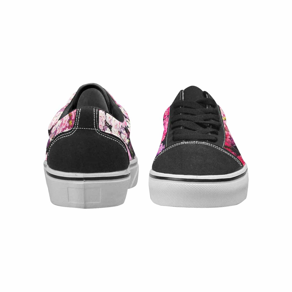 WOMEN'S Cherry Blossom Branch Lace-Up Canvas Vibrant Chaos Sneakers