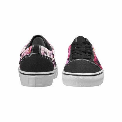 WOMEN'S Cherry Blossom Branch Lace-Up Canvas Vibrant Chaos Sneakers