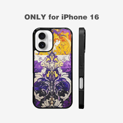iPhone 16 Case — Nonbinary Flag Color Theme Small Rainbow, Unique Phone Case Design