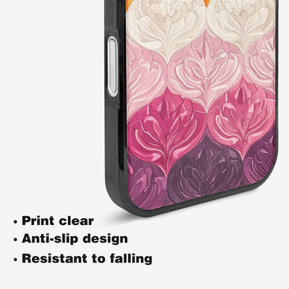 iPhone 16 Case — Lesbian Flag Color Theme Small Rainbow, Customized Protective Case