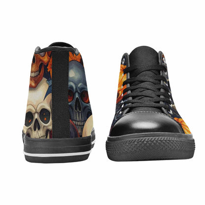 MEN'S Skulls - Halloween High Top Canvas Grunge Custom Shoes