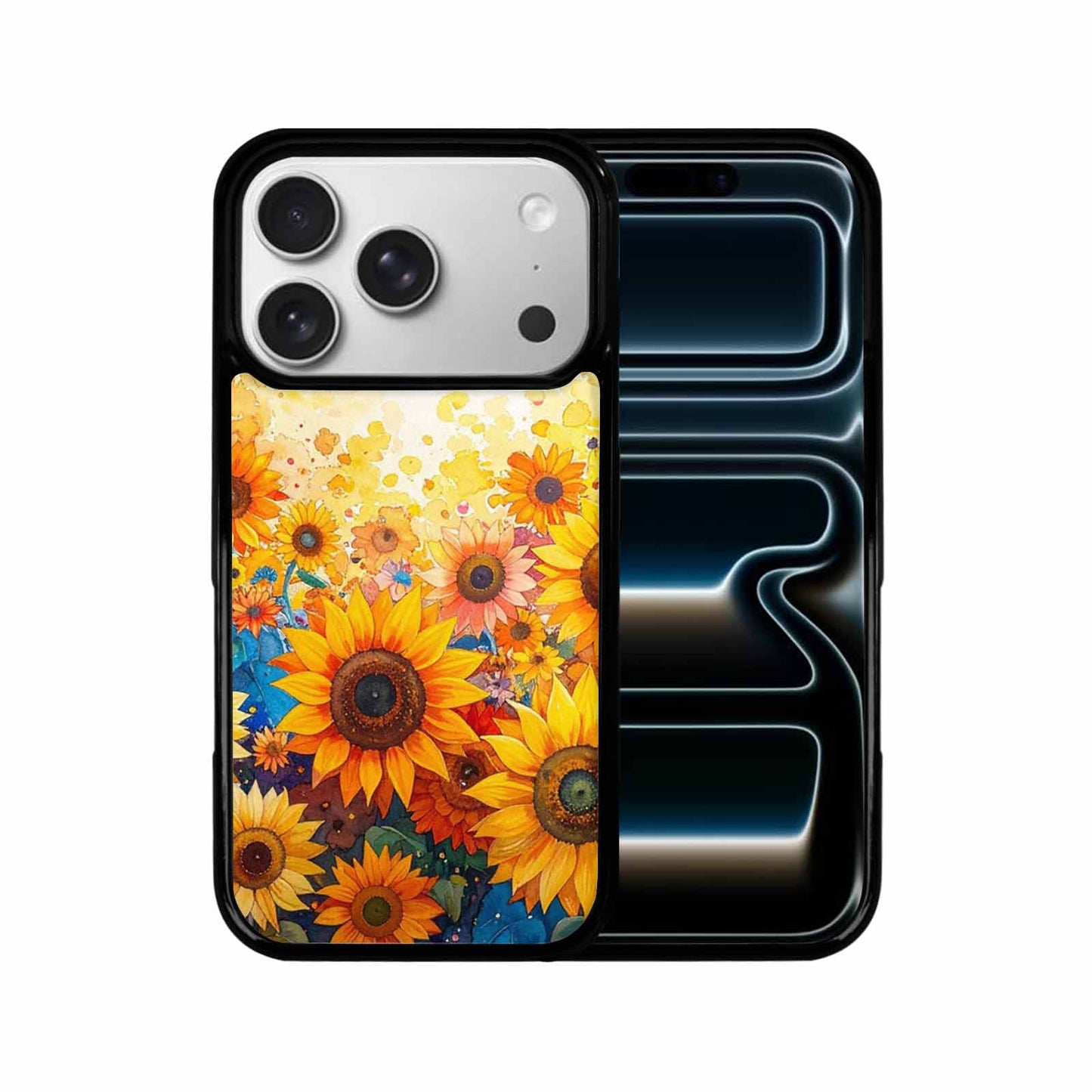 iPhone 17 Pro Case — Full Color Vibrant Sunflower Burst Floral, Custom Designed Case Cover