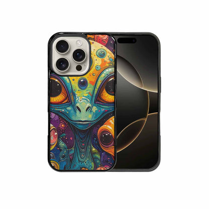 iPhone 16 Pro Case — Cartoon Alien Characters, Unique Phone Case Design