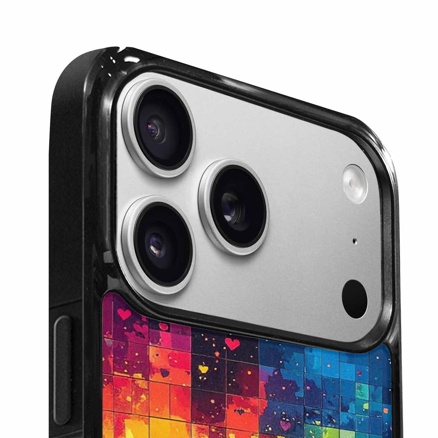 iPhone 17 Pro Max Case — Pixel Art Bit Burst Original Art, Custom Printed Phone Case