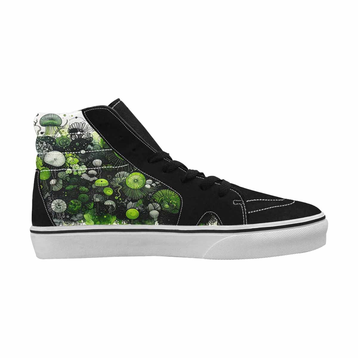 MEN'S Sea Creature Burst High Top Canvas Wallpaper Art Custom Sneakers