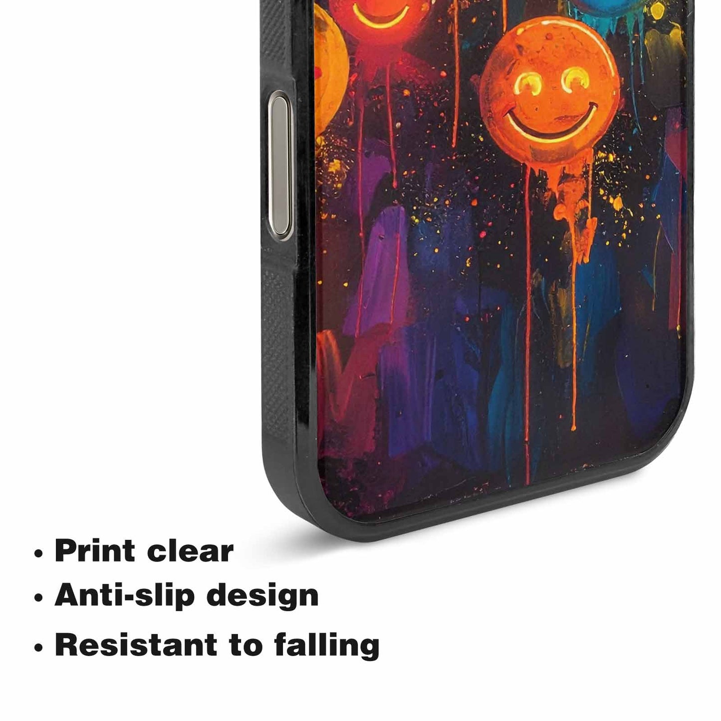 iPhone 16 Pro Case — Smiley Faces Glow Smiley Faces Pattern, Custom Made Phone Cover