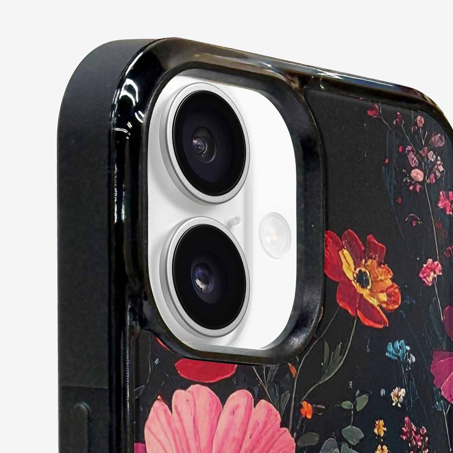 iPhone 16 Plus Case — Shadowy Glitch Floral Pattern Hundreds Of, Custom Art Phone Cover
