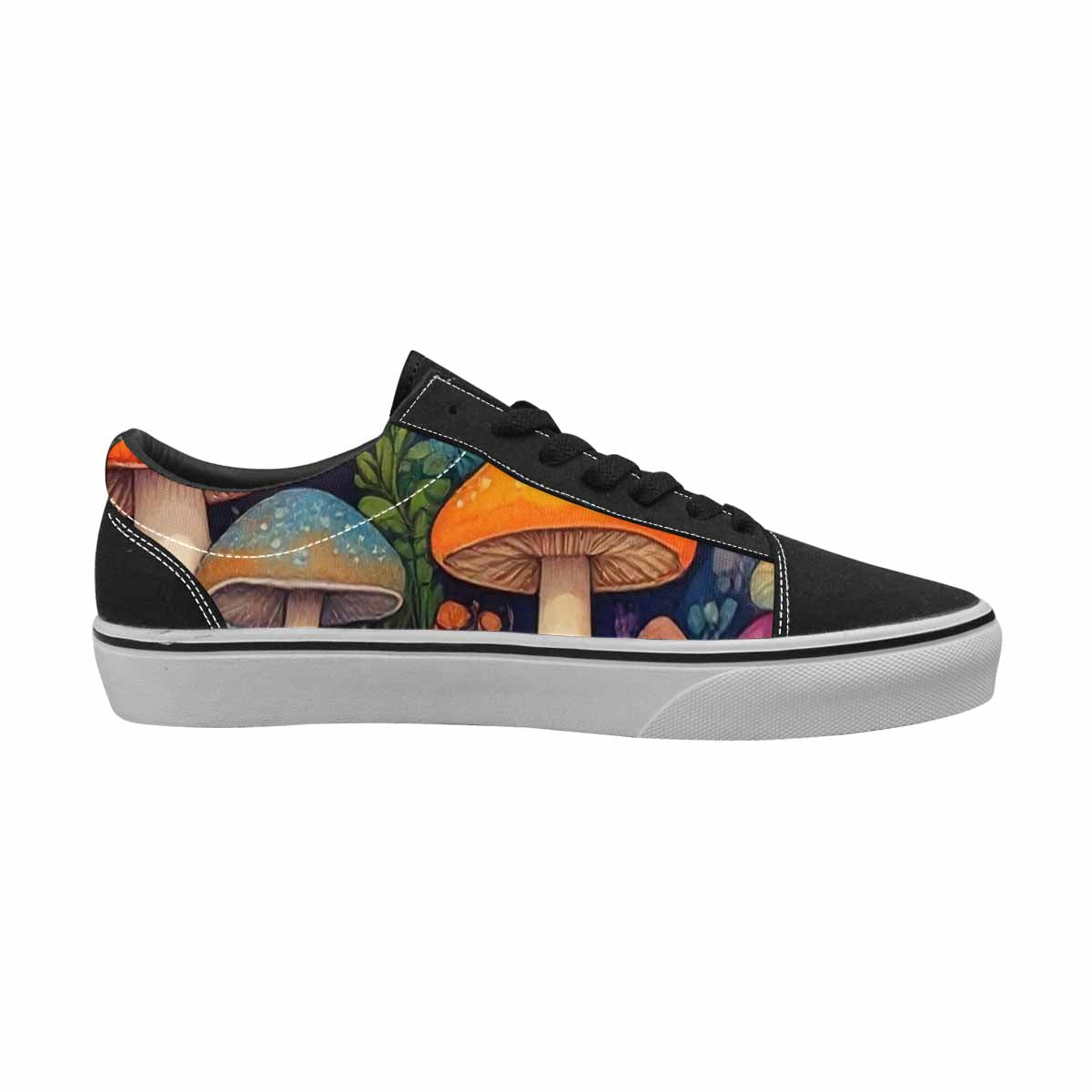 WOMEN'S Mushrooms (general) Mushrooms Pa Lace-Up Canvas Surreal Custom Shoes