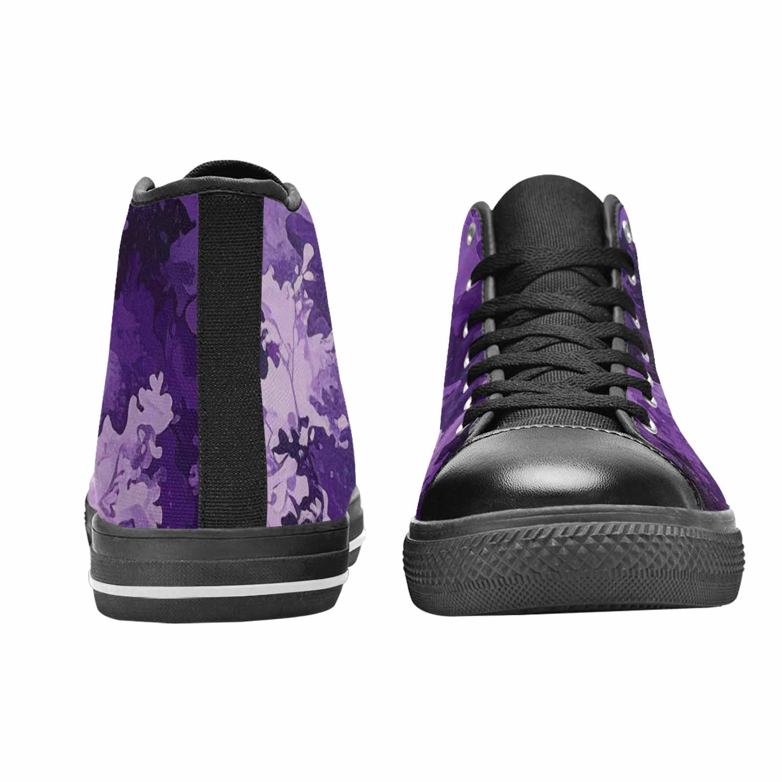 WOMEN'S Military Camouflage Blotch High Top Canvas Vibrant Chaos Sneakers