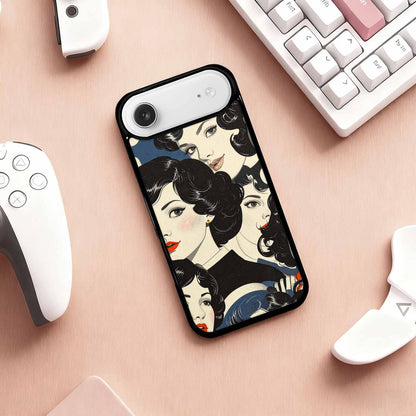 iPhone 17 Air Case — Seamless Repeating Pattern Of Overlapping Retro, Custom Art Phone Cover