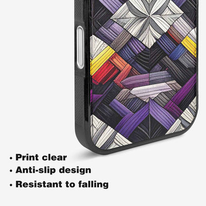 iPhone 16 Case — Asexual Flag Color Theme Small Rainbow, Custom Art Phone Cover