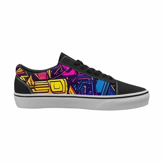 WOMEN'S 80s Retro Motif 80s Lace-Up Canvas Grunge Shoes