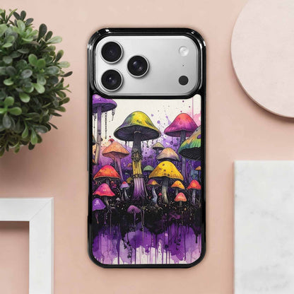 iPhone 17 Pro Max Case — Black &amp; Purple Ink Original Art, Custom Art Phone Cover