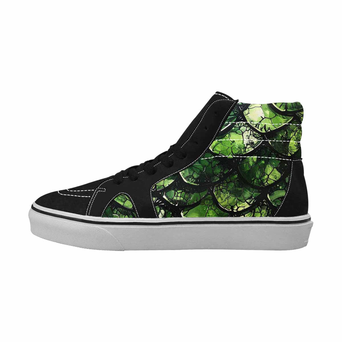 MEN'S Reptile Scale High Top Canvas Vivid Custom Sneakers