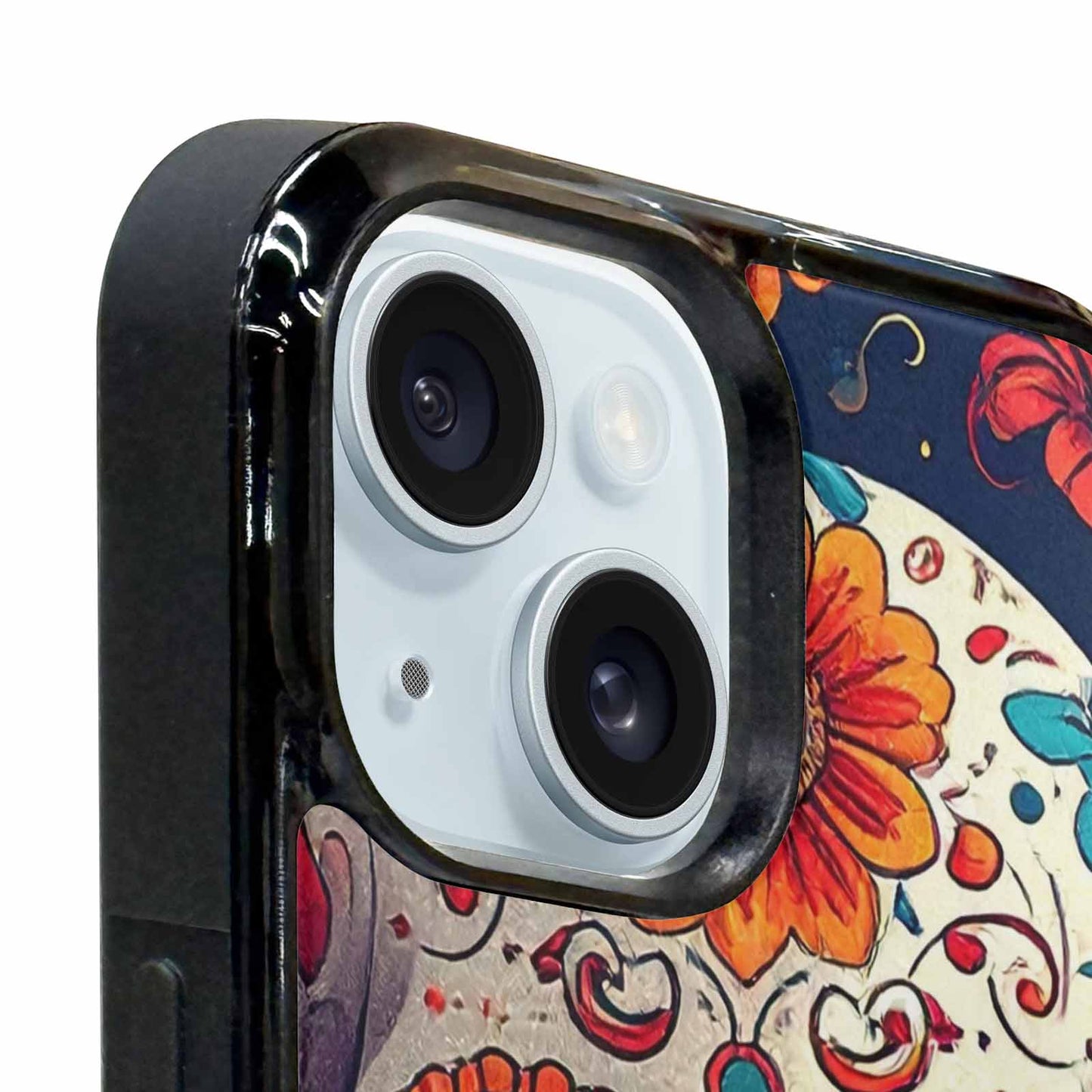 iPhone 15 Case — Day Dead Sugar Skull Art 100s, Unique Phone Case Design