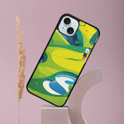 iPhone 15 Plus Case — Golf Cartoon Art Pattern, Custom Made Phone Cover