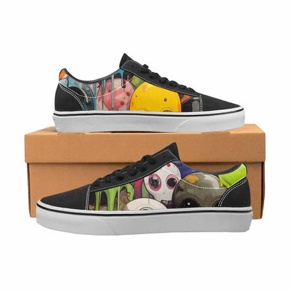WOMEN'S Aliens  Camo Melting Lace-Up Canvas Cottagecore Sneakers