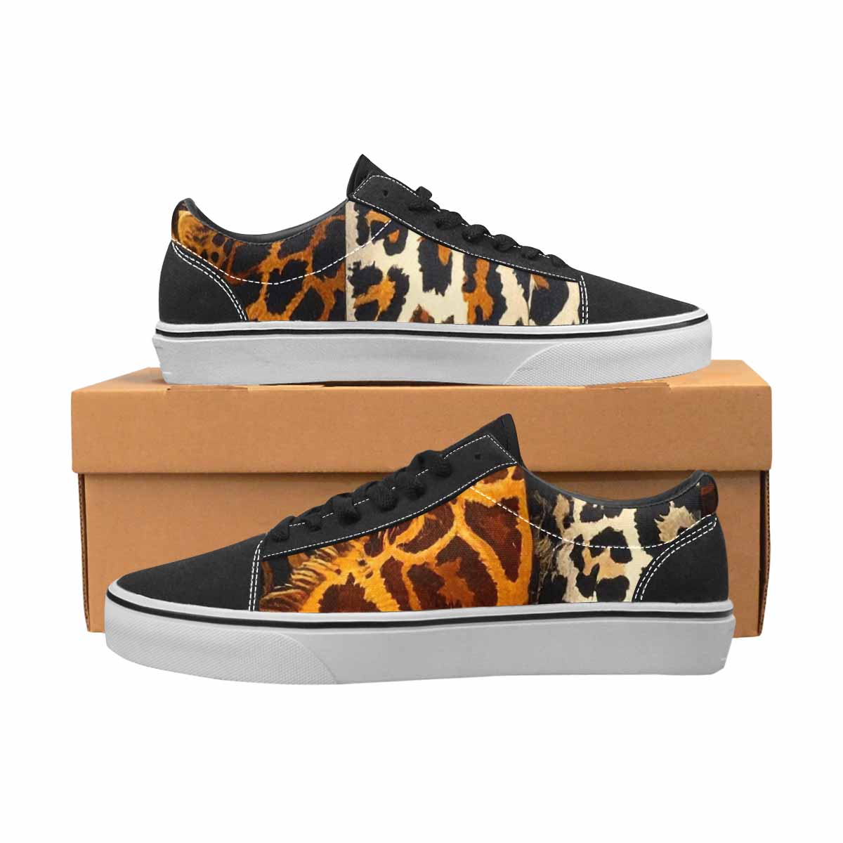 MEN'S Animal Print Canvas Lace-Up Aesthetic Sneakers
