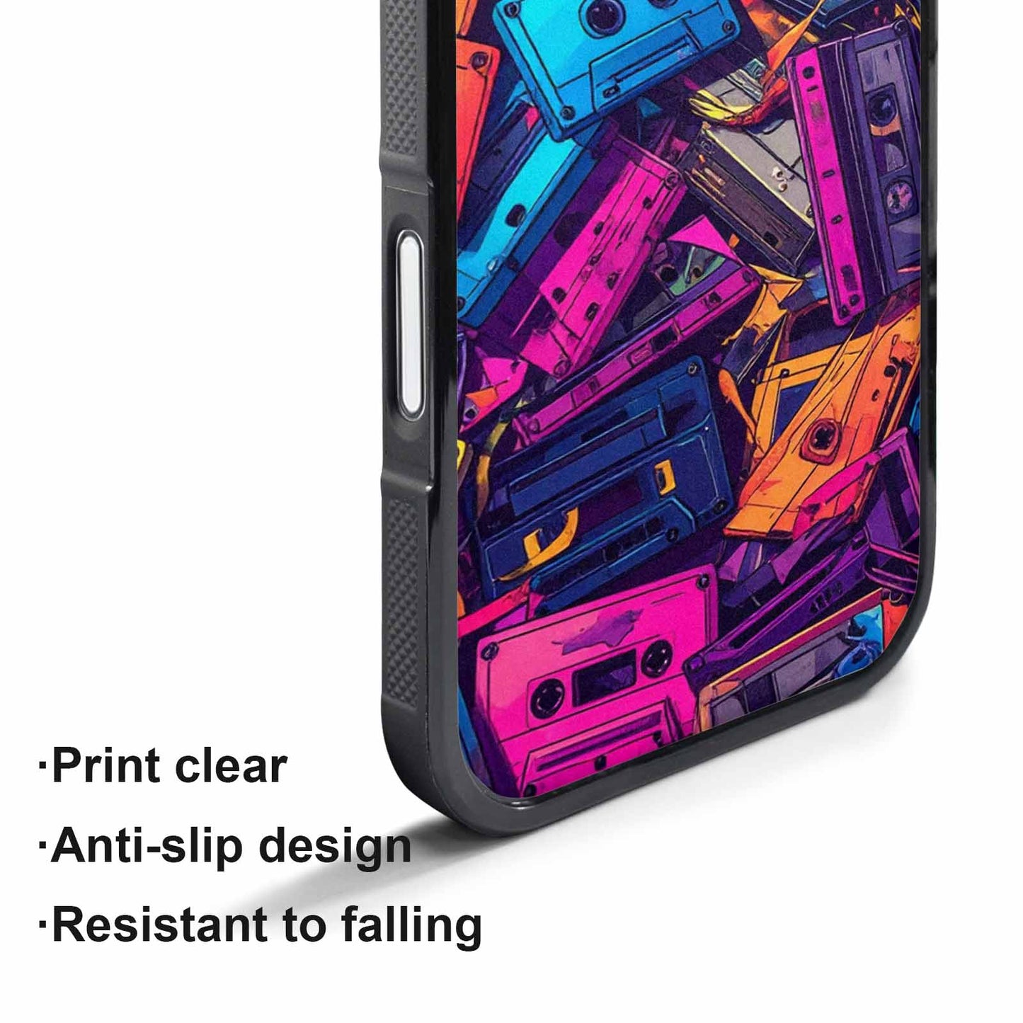 iPhone 17 Air Case — Retro Cassette Tape Pattern Hundreds Retro, Custom Phone Case