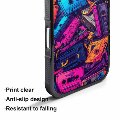 iPhone 17 Air Case — Retro Cassette Tape Pattern Hundreds Retro, Custom Phone Case