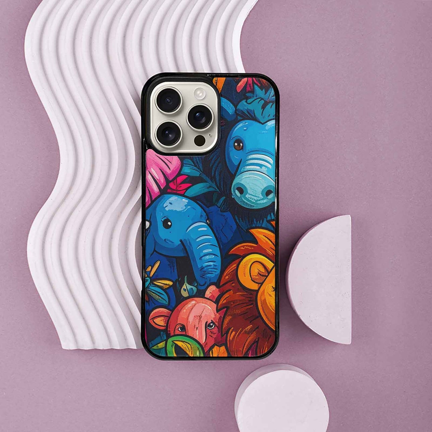 iPhone 16 Pro Max Case — Cartoon Animal Characters, Customized Protective Case
