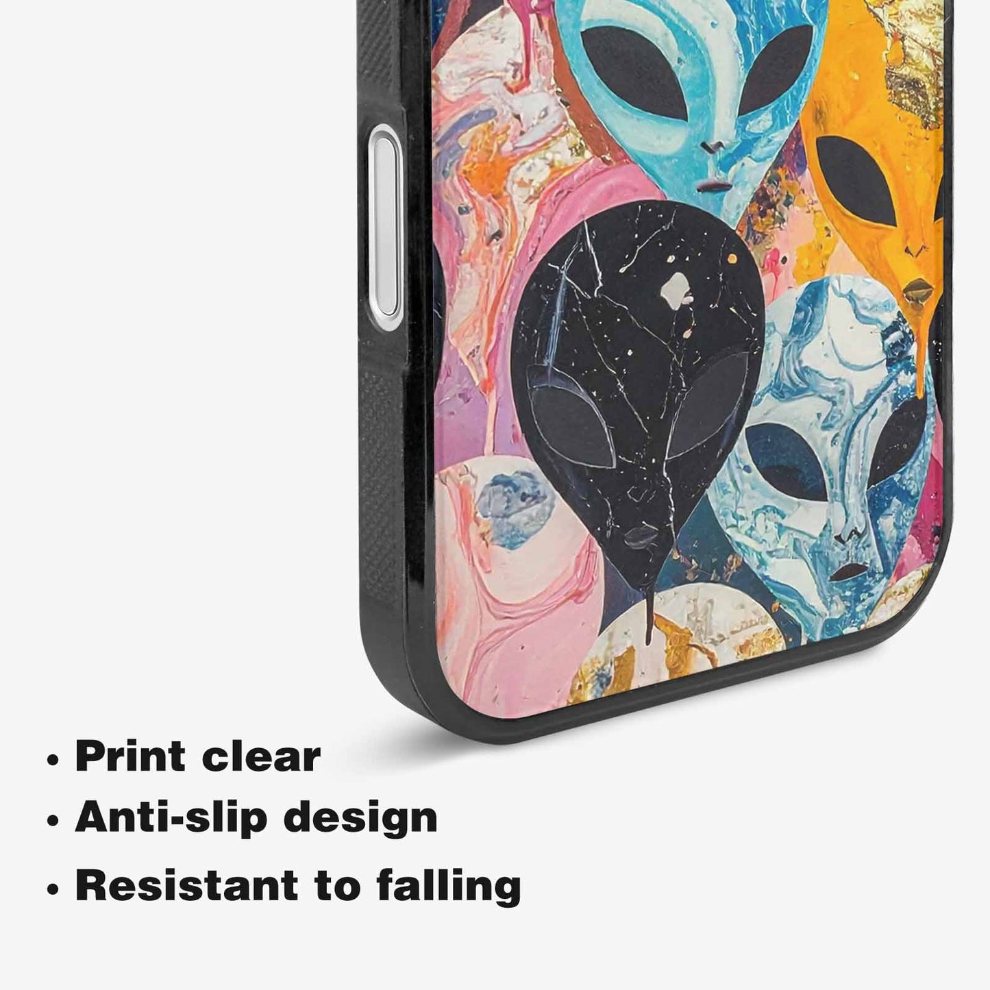 iPhone 16 Case — Aliens Marblealiens Pattern Doe, Custom Phone Case