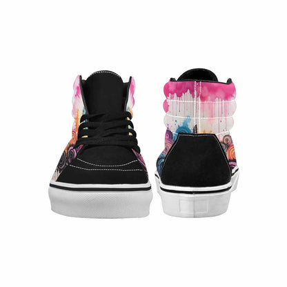 MEN'S Tie High Top Canvas Kaleidoscope Custom Sneakers