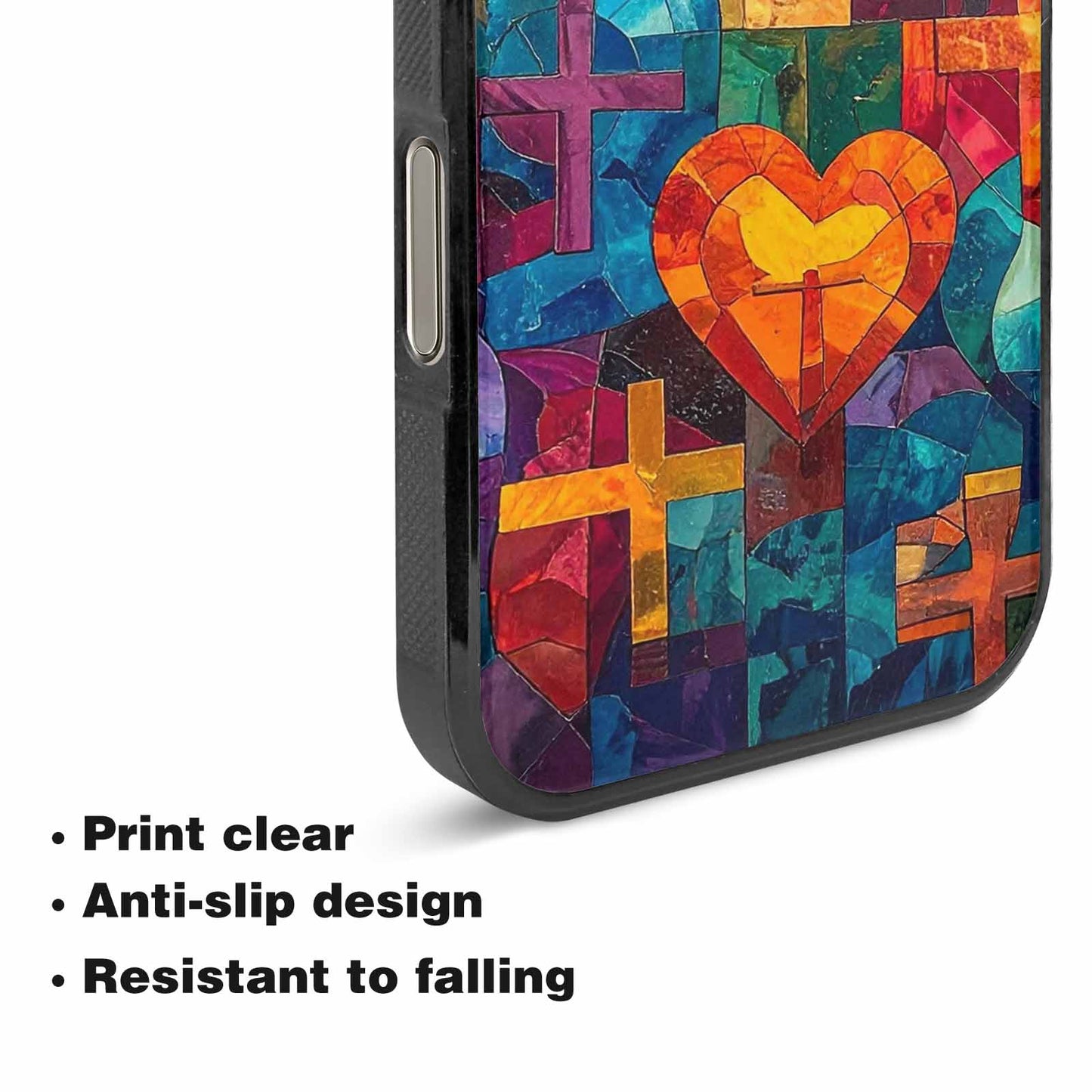 iPhone 16 Pro Case — Faith Cross And Faith Icons Pattern, Custom Designed Case Cover