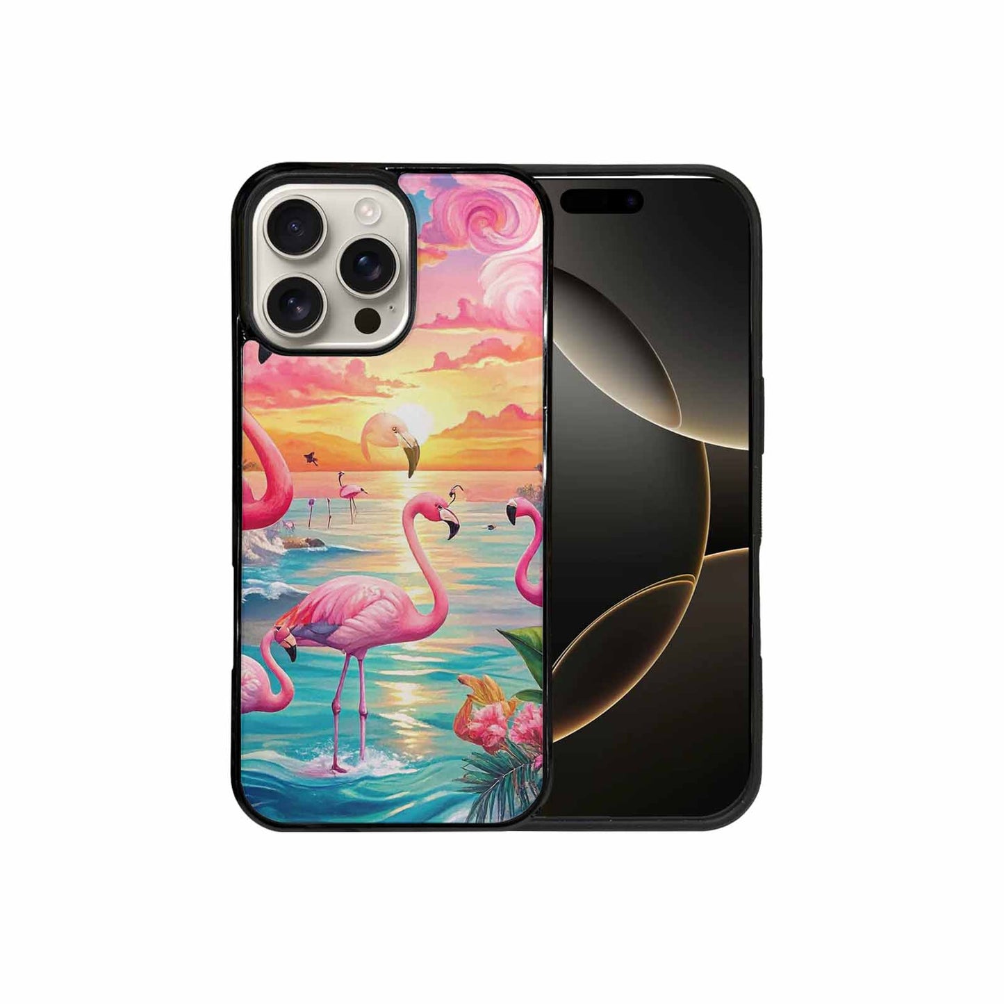 iPhone 16 Pro Max Case — Flamingo Tropical Flamingo Tropical Pattern Hundreds, Unique Phone Case Design