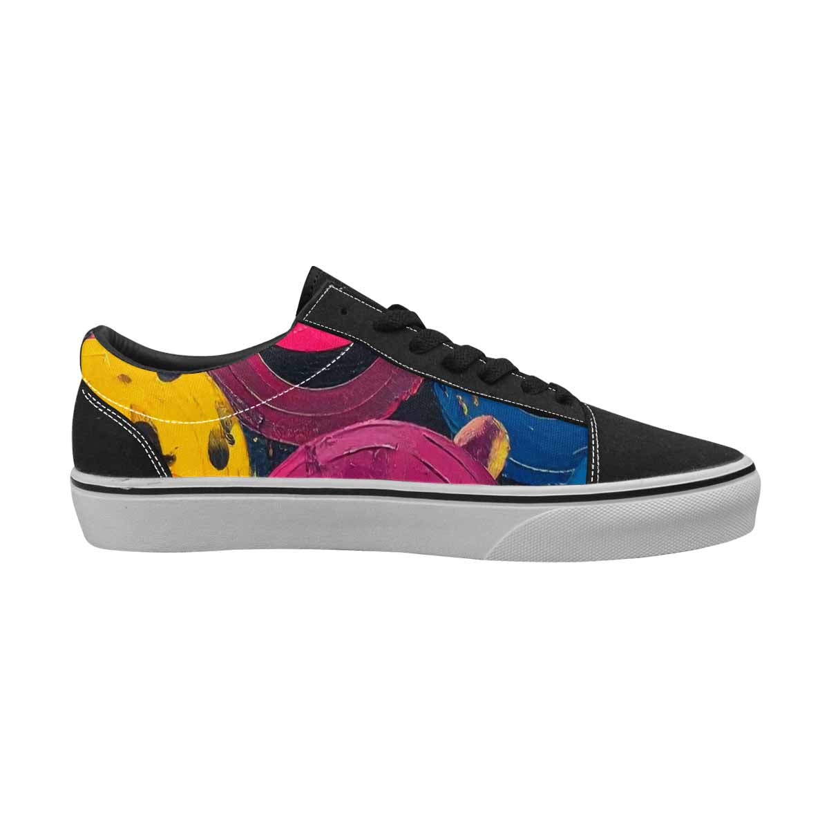 WOMEN'S Smiley Faces  Animal Lace-Up Canvas Surreal Shoes