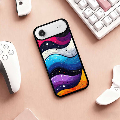 iPhone 17 Air Case — Glossy Winter Wave Seamless Cartoon Cute, Customized Protective Case