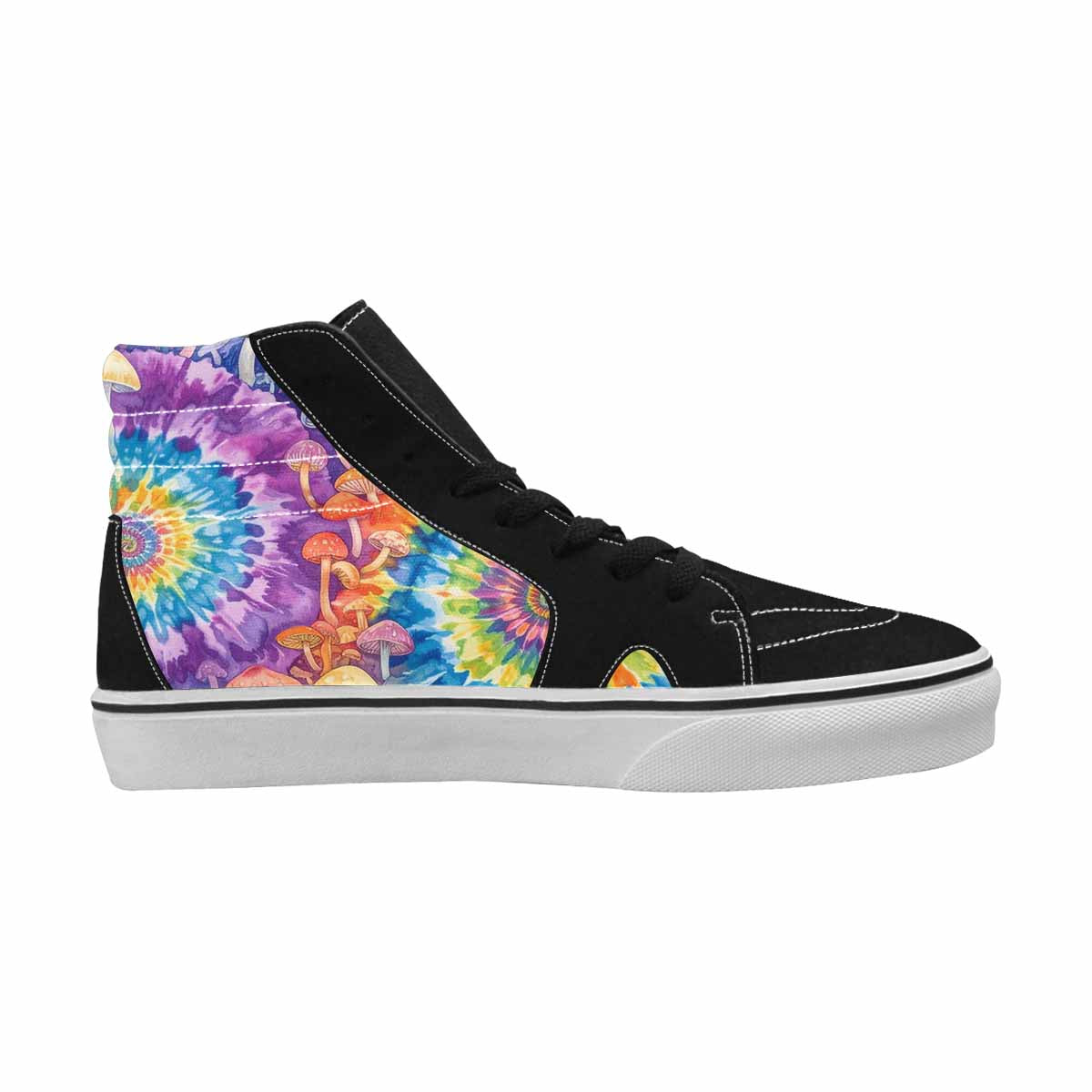 MEN'S Mushrooms  Tie Dye High Top Canvas Grunge Shoes