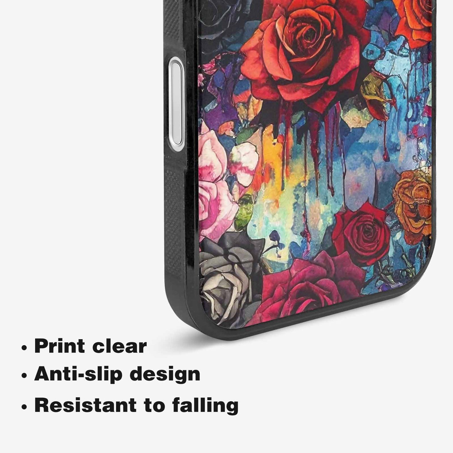 iPhone 16 Case — Gothic Rose Gothic Roses Pattern Hundreds, Personalized Phone Case