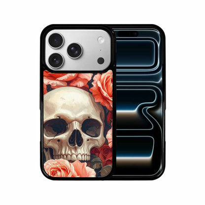 iPhone 17 Pro Case — Skulls Roses Soft Airbrush Gothic Skulls, Unique Phone Case Design