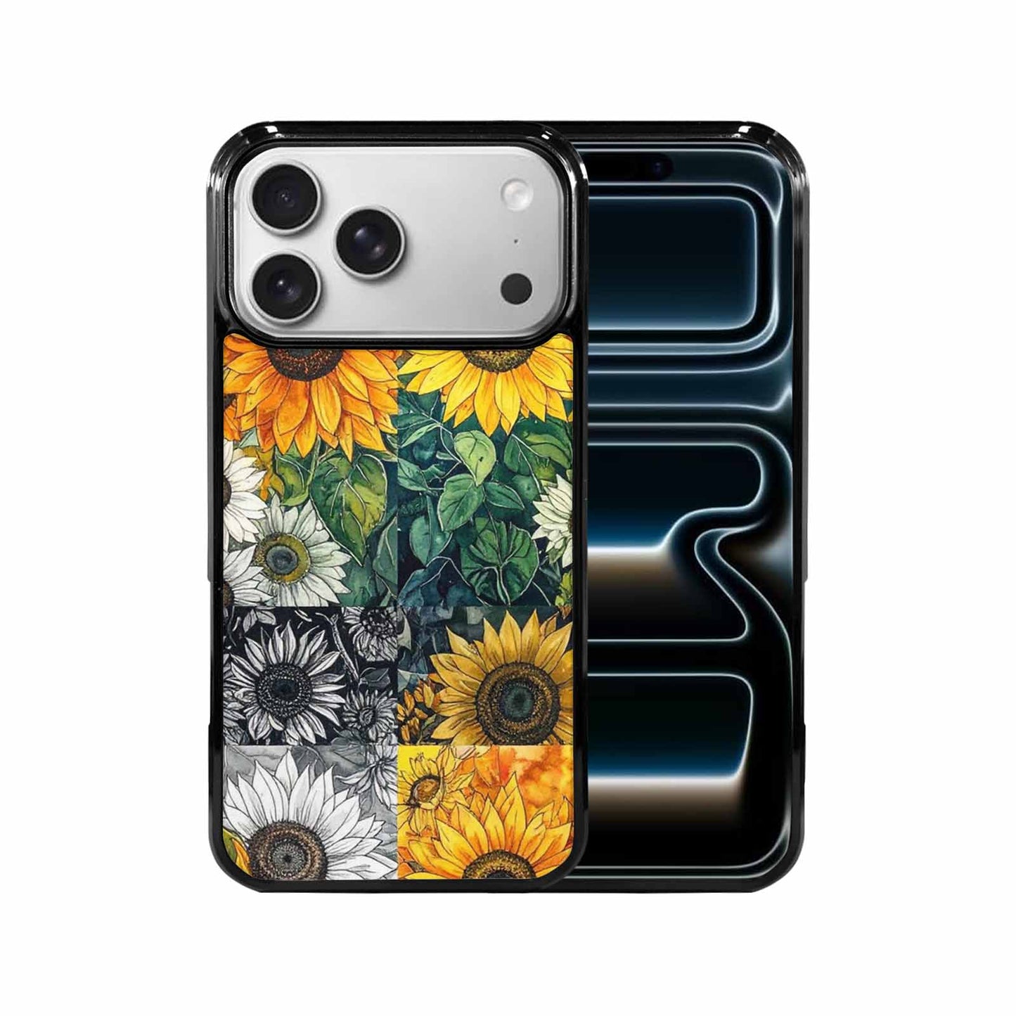 iPhone 17 Pro Max Case — Small Sunflower Pattern, Randomly Floral, Custom Art Phone Cover