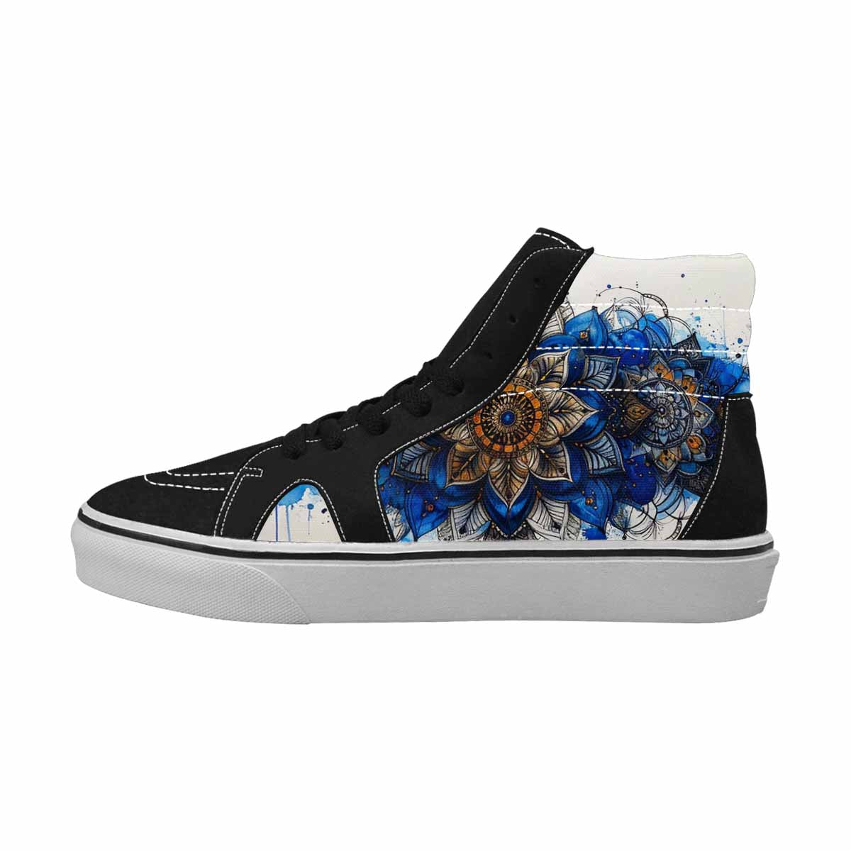 MEN'S Mandala Medallion High Top Canvas Grunge Custom Shoes