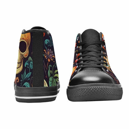 MEN'S Mushrooms And Skulls High Top Canvas Dreamcore Sneakers