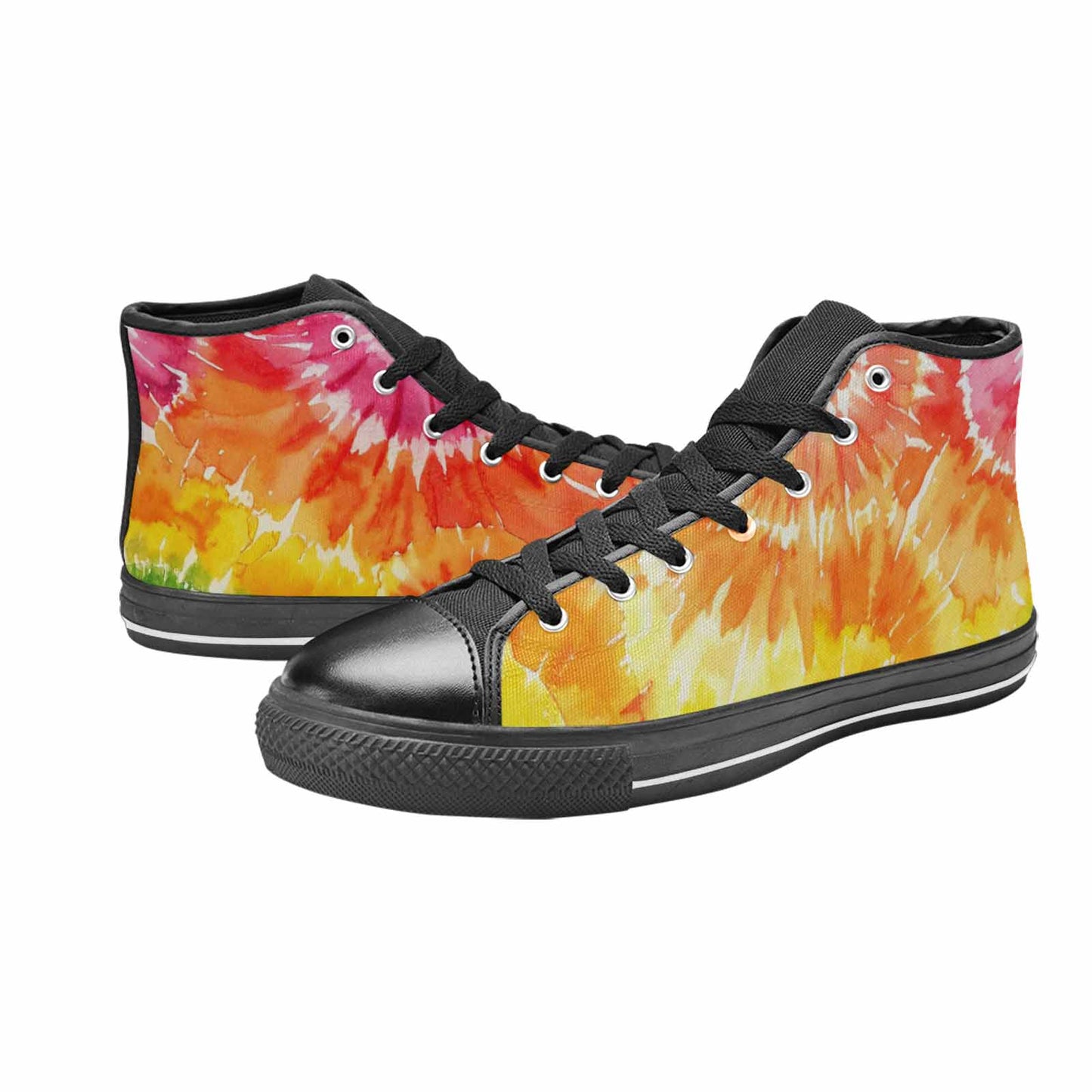 WOMEN'S Tie Dye - High Top Canvas Aesthetic Custom Sneakers