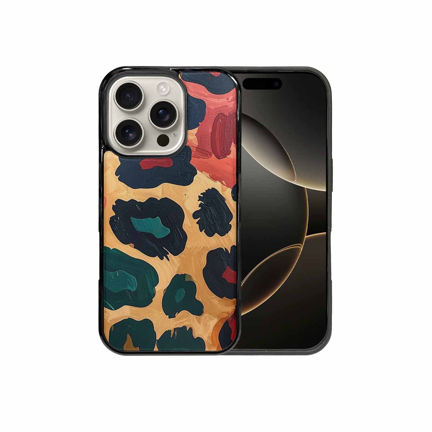 iPhone 16 Pro Case — Leopard Wallpaper Print, Personalized Phone Case