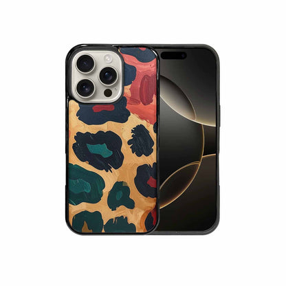 iPhone 16 Pro Case — Leopard Wallpaper Print, Personalized Phone Case