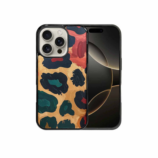 iPhone 16 Pro Case — Leopard Wallpaper Print, Personalized Phone Case