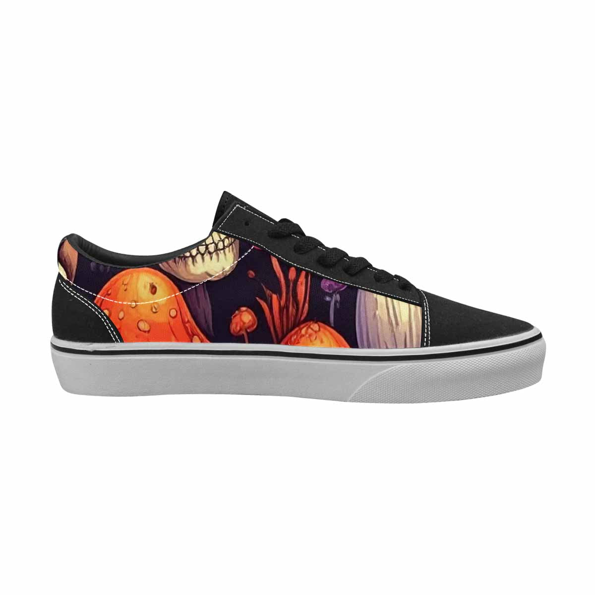 WOMEN'S Mushroom Skulls Canvas Lace-Up Dreamcore Custom Shoes