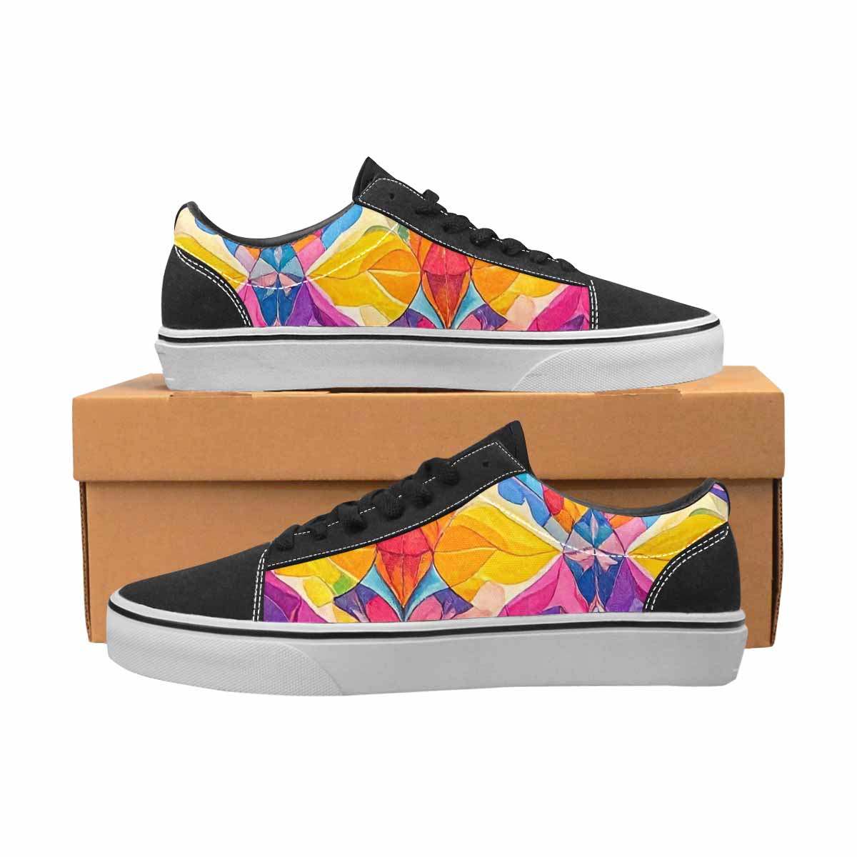 WOMEN'S Pansexual Flag Color Canvas Lace-Up Y2K Custom Sneakers