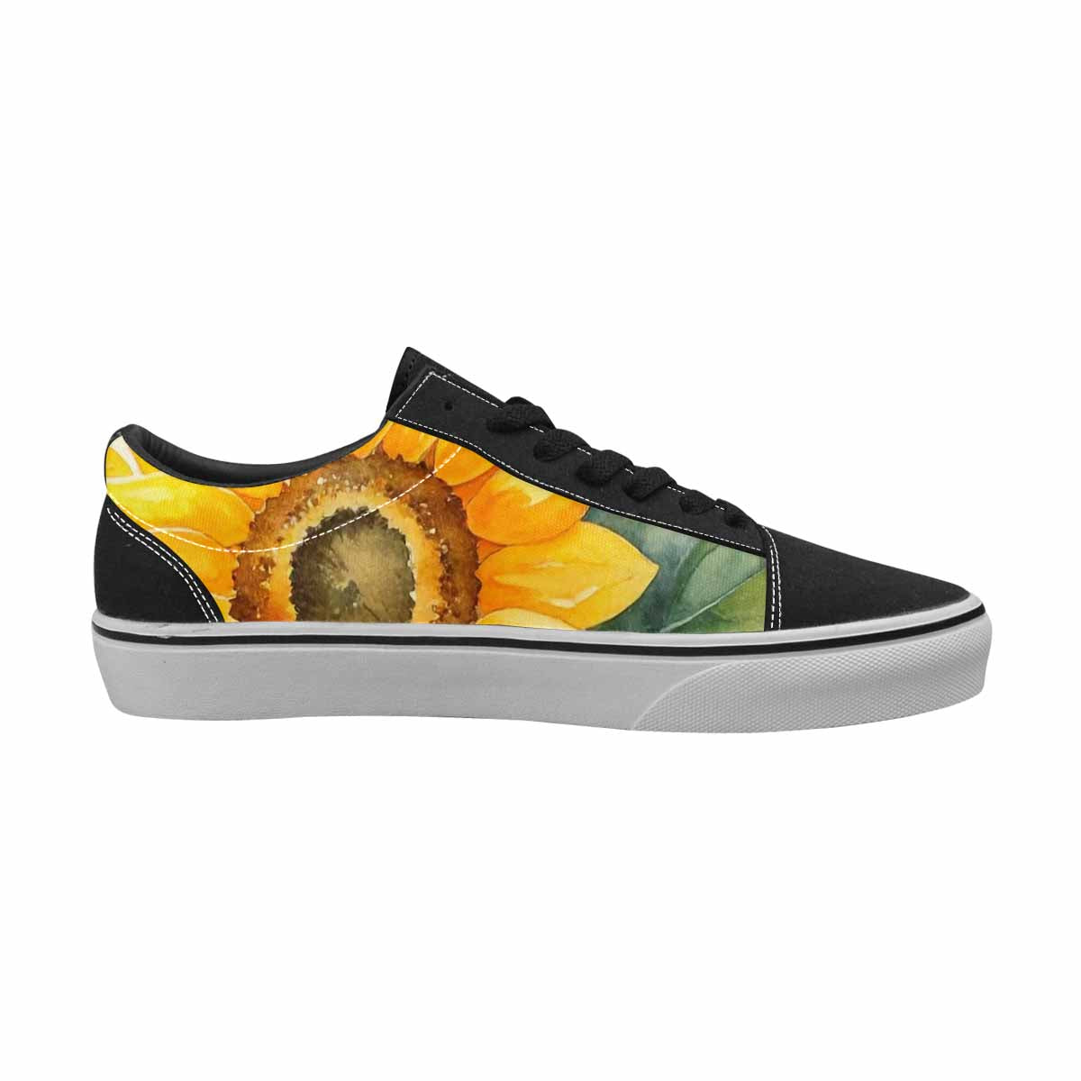 WOMEN'S Sunflowers Watercolor Canvas Lace-Up Y2K Sneakers