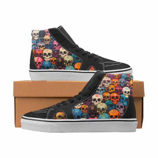 WOMEN'S Skulls High Top Canvas Custom Design Y2K Custom Sneakers