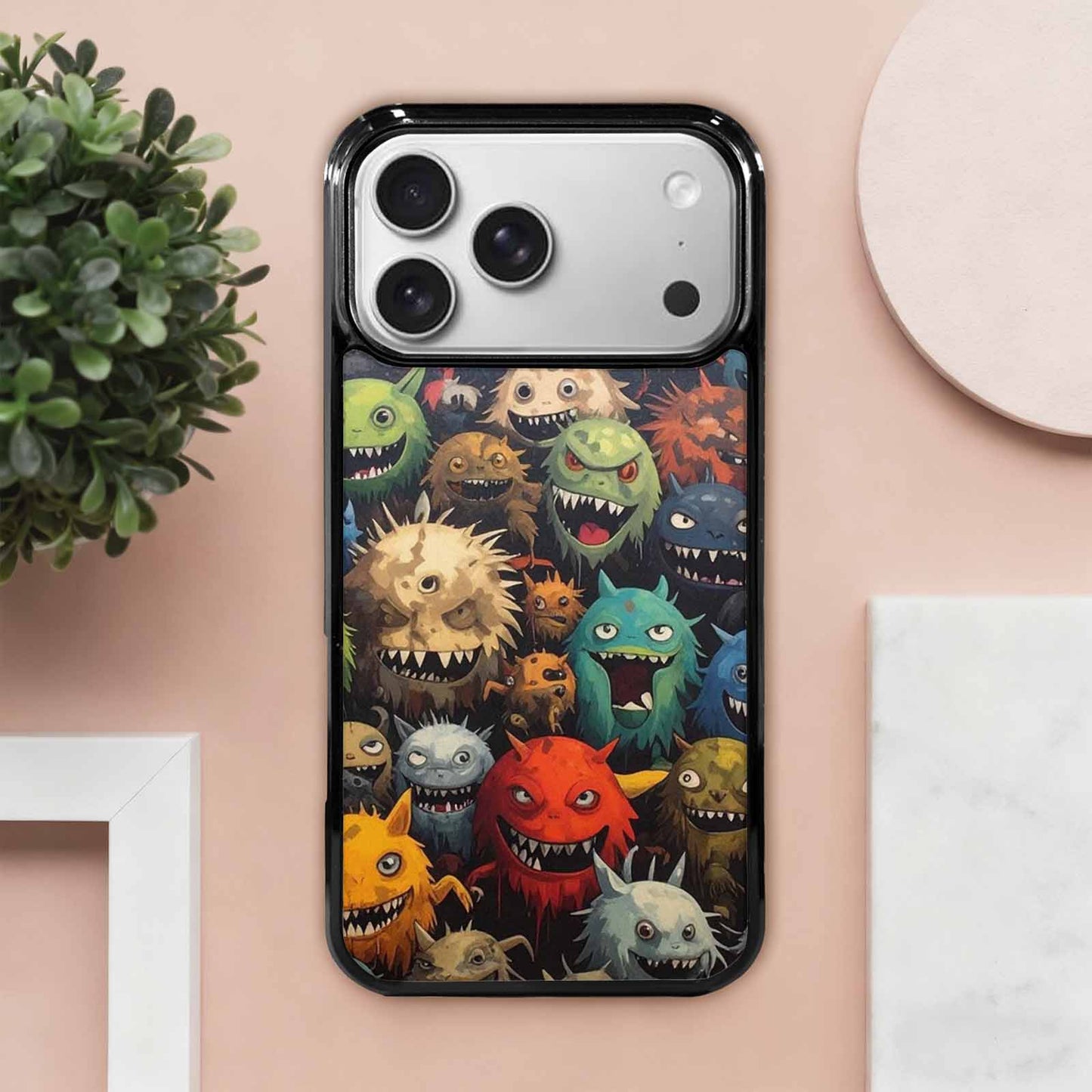 iPhone 17 Pro Max Case — Monsters Camomonsters Pattern Qch Camo, Customized Protective Case