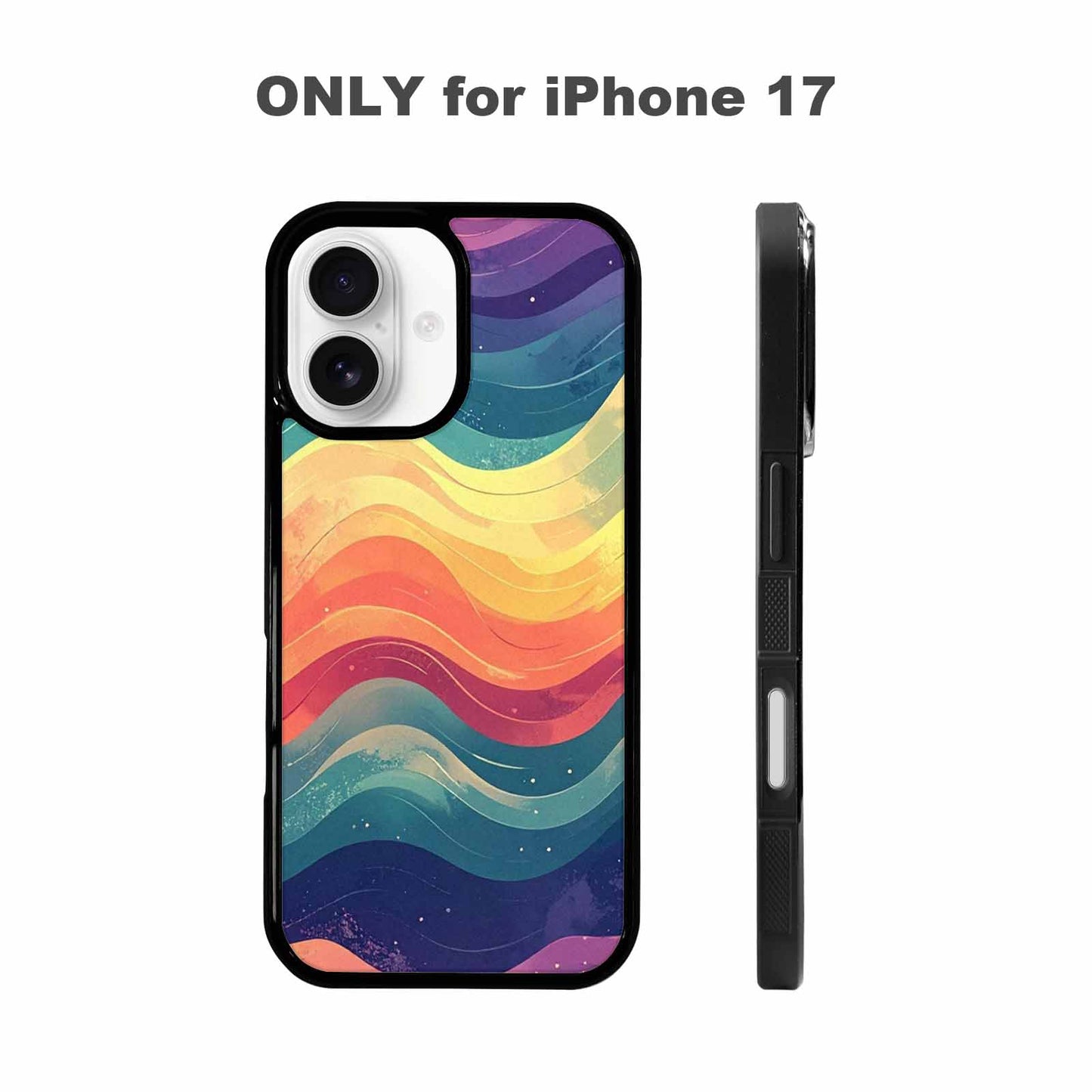 iPhone 17 Case — Glowing Camo Wave Camo, Personalized Phone Case
