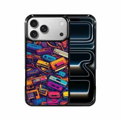 iPhone 17 Pro Max Case — Retro Cassette Tape Pattern Retro Vintage, Personalized Phone Case