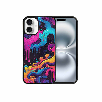 iPhone 16 Plus Case — Neon Drip Galaxy Custom, Custom Printed Phone Case